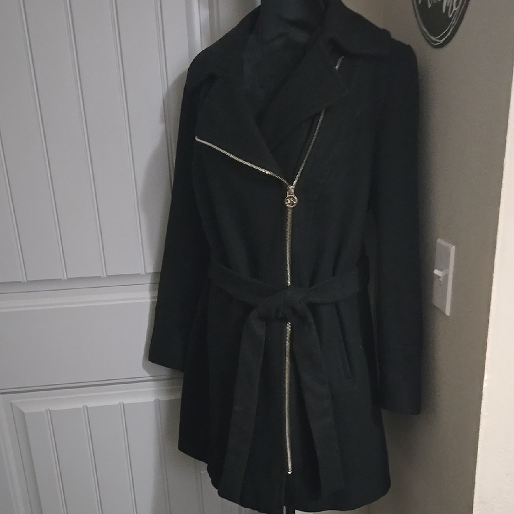 Michael Kors Black Belted Women's Coat